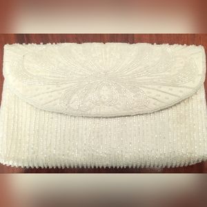 Beaded Bridal Purse - Ivory/Cream